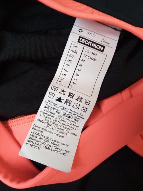 Plavky s neon růžovou zn."decathlon" vel."44", decathlon,44