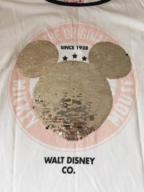 Tričko s flitry a mickey mousem, marks & spencer,164