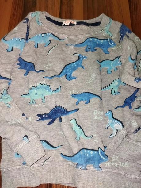 Šedá mikina s dinosaury 116 bluezoo, bluezoo,116