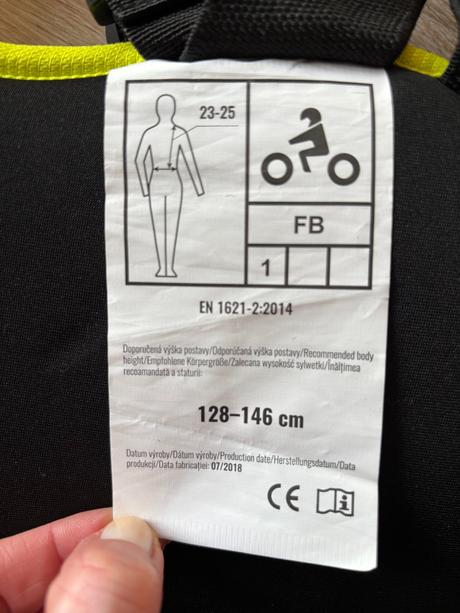 Chránič páteře junior, značka etape, 