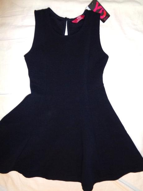 Luxusní silnější tmavěmodré šaty do pruhů, young dimension,128