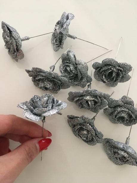 Zápichy - stříbrné růže, 