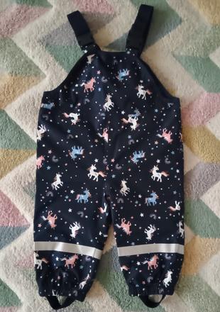 Nádherné nepromokavé kalhoty s jednorožci, 80