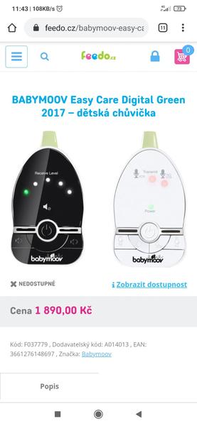 Babymoov chůvičky. Dá se k nim pořídit další dětská jednotka?