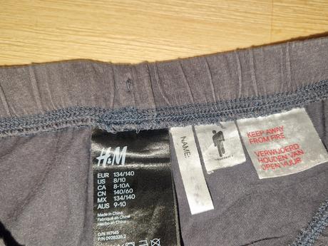 Pyžamo šedé billie eilish hm, h&m,134