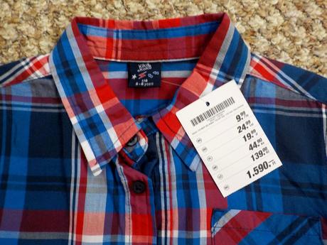 Kostkovaná košile vel.116 - nová, kiki&koko,116