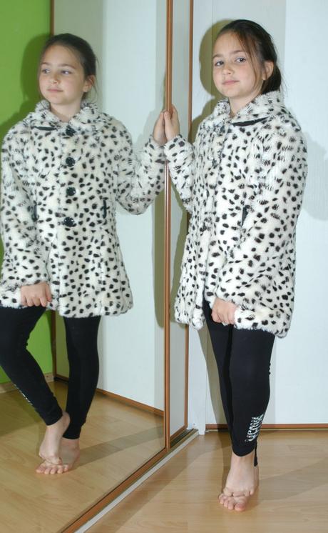 Hebký dívčí kožíšek na jaro/podzim i mírnou zimu, debenhams,128