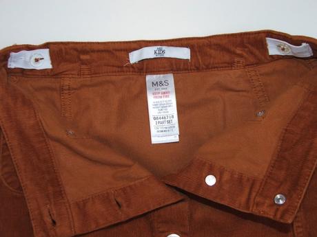 P448 manšestrová sukně vel. 6-7 let, marks & spencer,122