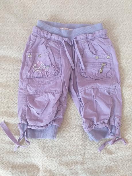 Fialové/lila capri/šortky vel. 92/2 roky, 92