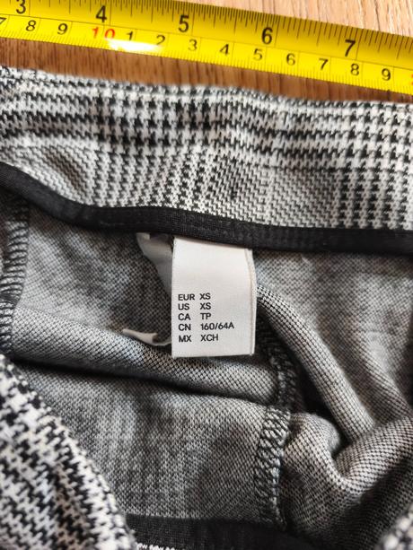 Kárované kalhoty do zvonu 158 / xs, h&m,158
