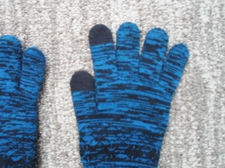 Modré prstové rukavice rukavičky dotykové, quechua,140