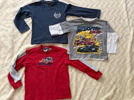 3x tricko dlouhý rukáv 110/115 okay, cfl, 104–116