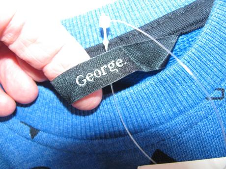 Modrá bavlněná chlapecká mikina s potiskem, george,92