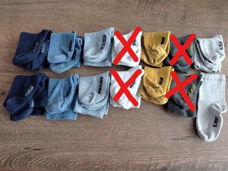 Ponožky pro dvojčata 19-22 užší noha, 19