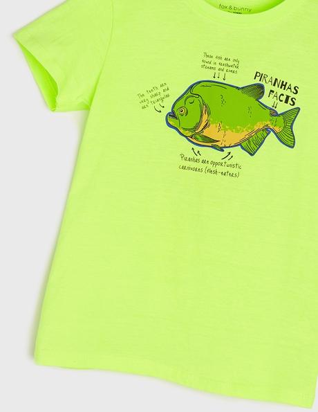 Fosforové tričko piraňa vel. 128, fox & bunny,128