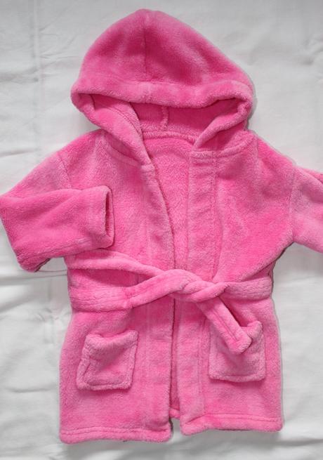 Al241. sladce růžový župan 6-12 měs., early days,80