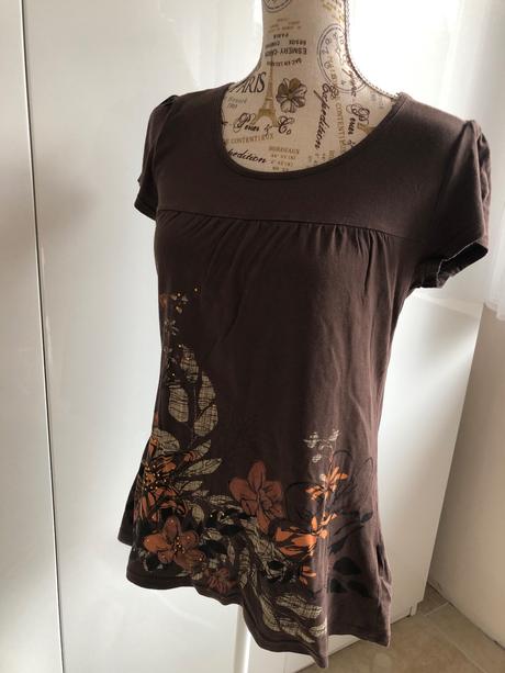 Hnede tricko m/l, clockhouse,l