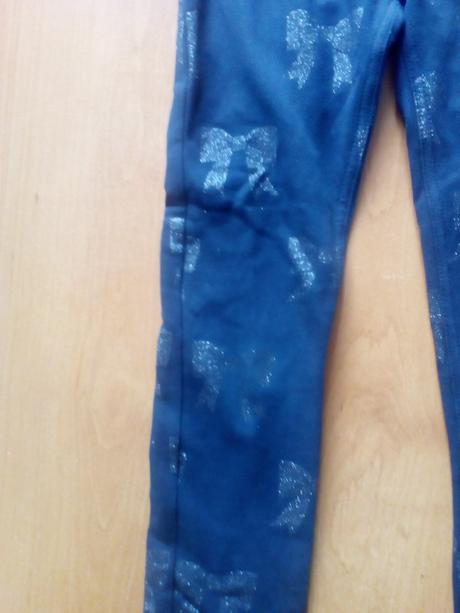 Džegíny/tregíny/legíny se třpytivými mašličkami, h&m,122