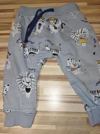 Tepláky se zvířátky, tygr, lev, opice 80 lindex, lindex,80