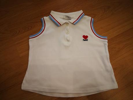 Tílko 2x - bílé-srdíčko next, oranžové-nápis, next,98