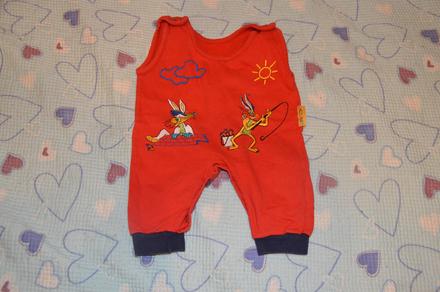 Bavlněný overal s výšivkou, 68