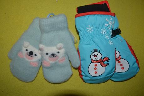 2x rukavice palčáky v.92-98, 92 / 98