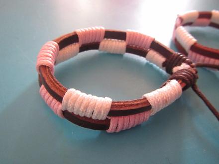 Koža náramok, posuvný, 