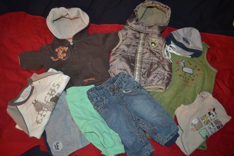 9x podzimní oblečky v.56-62, 50–62