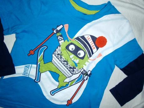 Nádherné tričko s příšerkou na lyžích, george,80