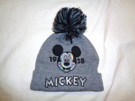 Krásná šedá čepice - kulich - mickey 7-10 let, disney,134