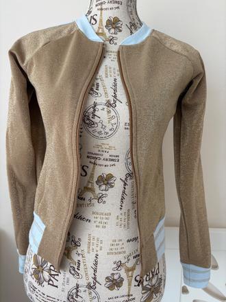 Třpytivá bunda melrose zlatá ve velikosti 32, 32