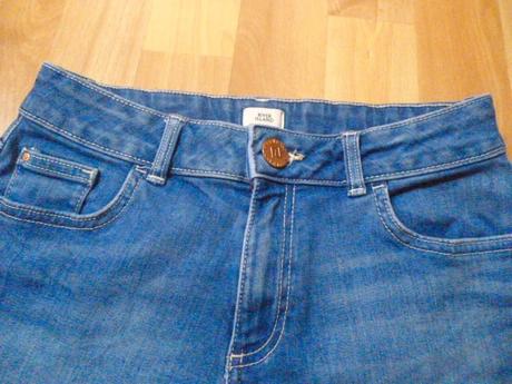 Elastické riflové kratasy 11-12, river island,56