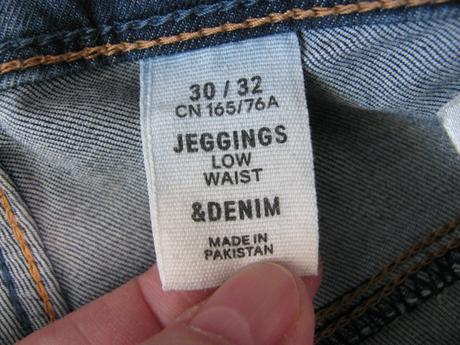 Skvělé strečové džíny ,jeggíny, lehce trhané h&m, h&m,32