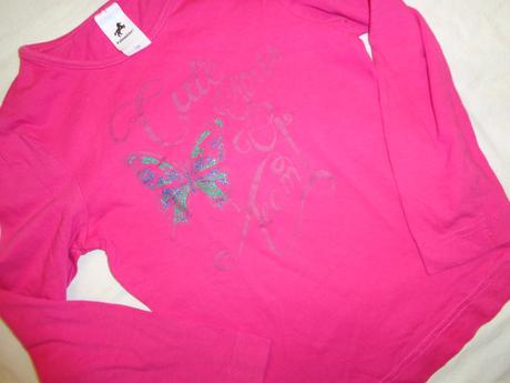 Sytě růžové tričko s motýlkem, palomino,128