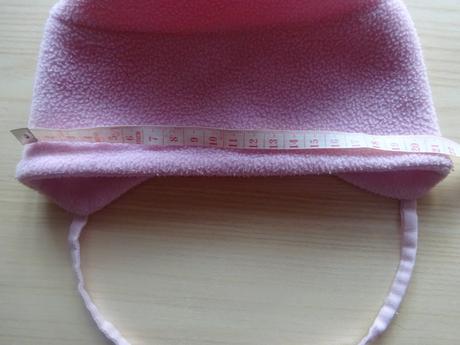 Zimní fleesová růžová čepice, vel. 74/80, 74