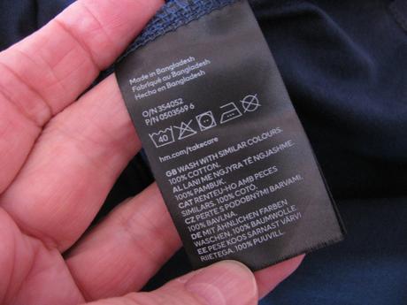 Modré bavlněné tričko h&m, h&m,140