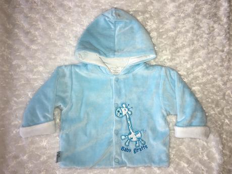 Modrý sametový oteplený komplet japitex, japitex,68