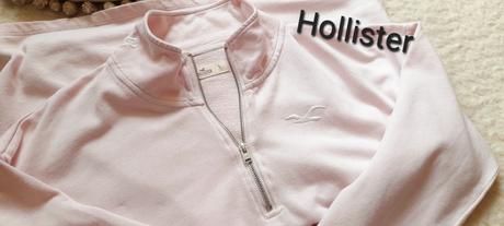 Hollister sv. růžová mikina se stojáčkem, hollister,l
