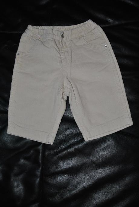 Manžestrové kalhoty podšité bavlnou, vel 62, 62