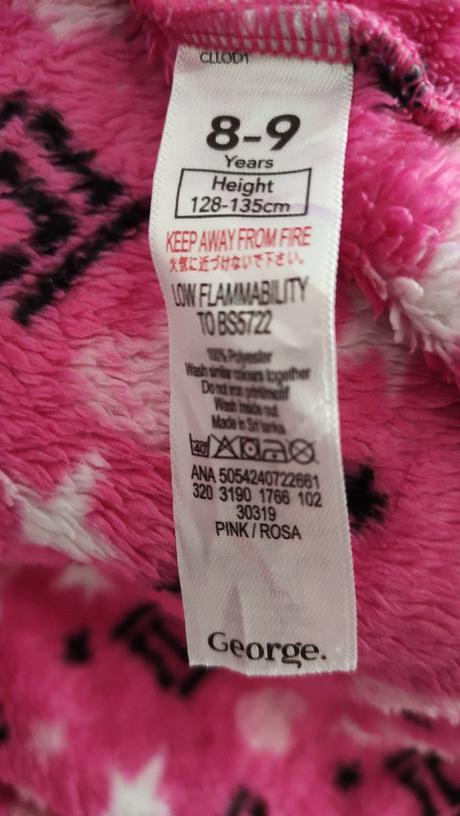 Župan dívčí plyšový 128/134, george,128