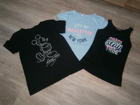 Tepláky a trika vel. 158 +přidám mikinu, 158–170