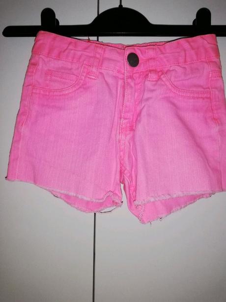 Neonové růžové kratasy vel.116, dopodopo,116