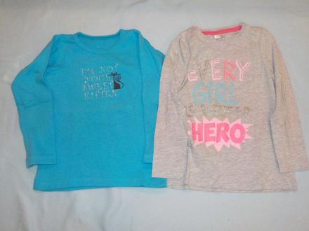 Tričko s dlouhým rukávem vel. 110   2 ks, 110