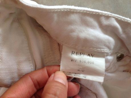 Bílé džíny bavlna replay na donošení vel.26 dámské, replay,s