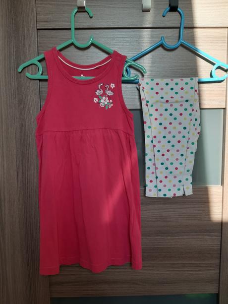 Šaty, šatičky a 3/4 legíny, lupilu,110