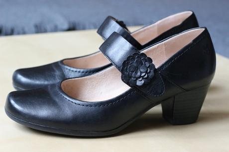 Černé kožené lodičky caprice, 37