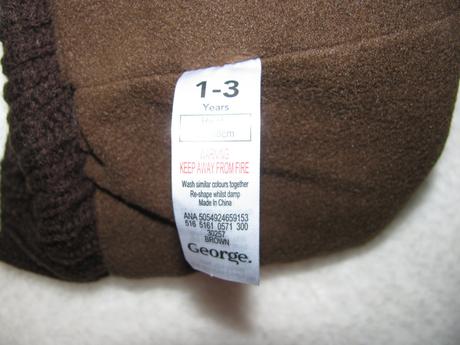 Hnědá, teplá zimní čepice vel.1-3 roky, george,98