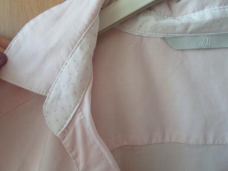 Růžová košile halenka, h&m,s