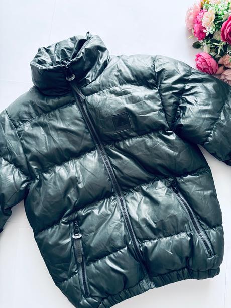 Bunda zimní šedé barvy - v.7/8 let, 128