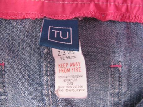 Džínová sukně s laclem a výšivkami, tu,98